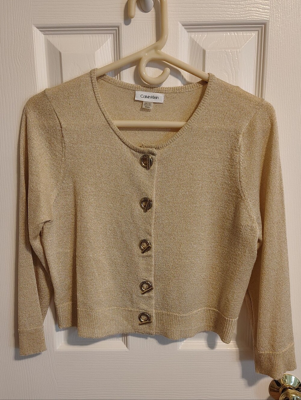 Campagne/Gold Short Calvin Klein Sweater Sz M
